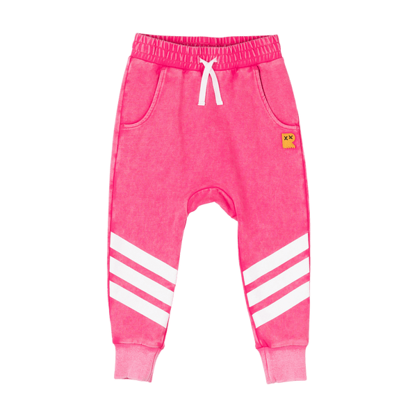 Rock Your Baby Kids’ Pink Wash Stripe Track Pants