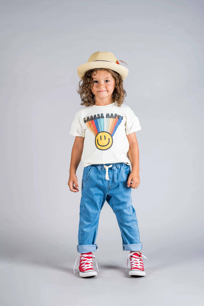 Rock Your Baby Kids’ Washed Blue Slouch Jeans