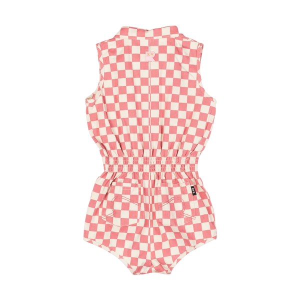 Rock Your Baby Kids’ Pink Check Romper
