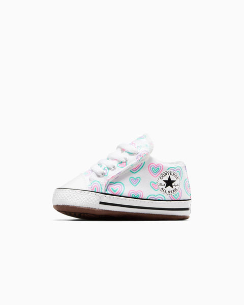 Baby Converse Chuck Taylor All Star Hearts Easy On Cribster Low Top White