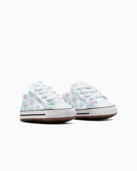 Baby Converse Chuck Taylor All Star Hearts Easy On Cribster Low Top White