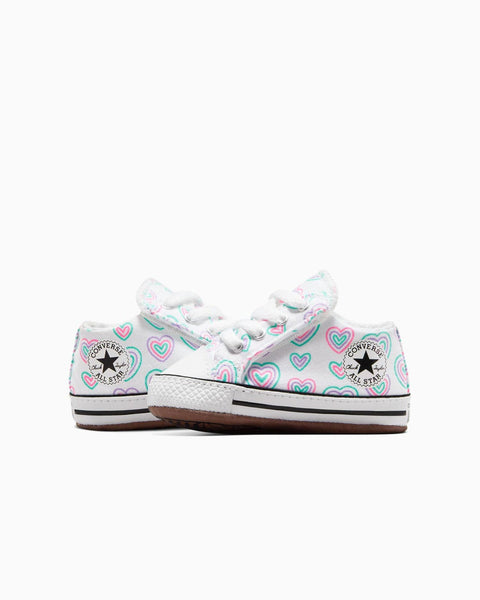 Baby Converse Chuck Taylor All Star Hearts Easy On Cribster Low Top White