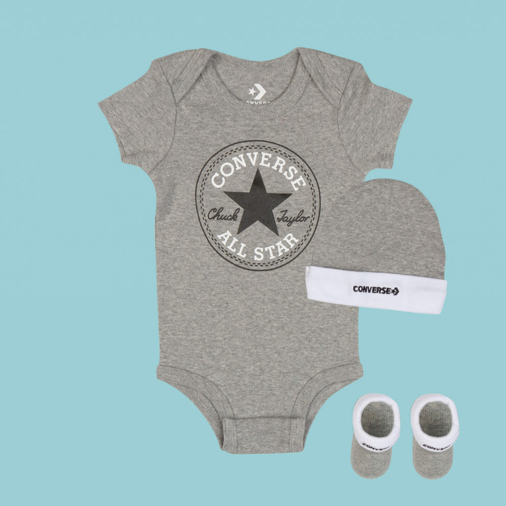 Forenkle binær Decrement Baby Converse Chuck Taylor Newborn Set Heather Grey | Afterpay – Tiny Style
