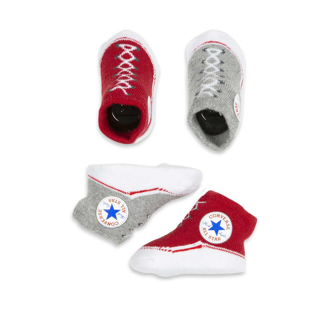 Baby Converse Chuck Newborn Knit Booties 2 Pack Red | – Tiny