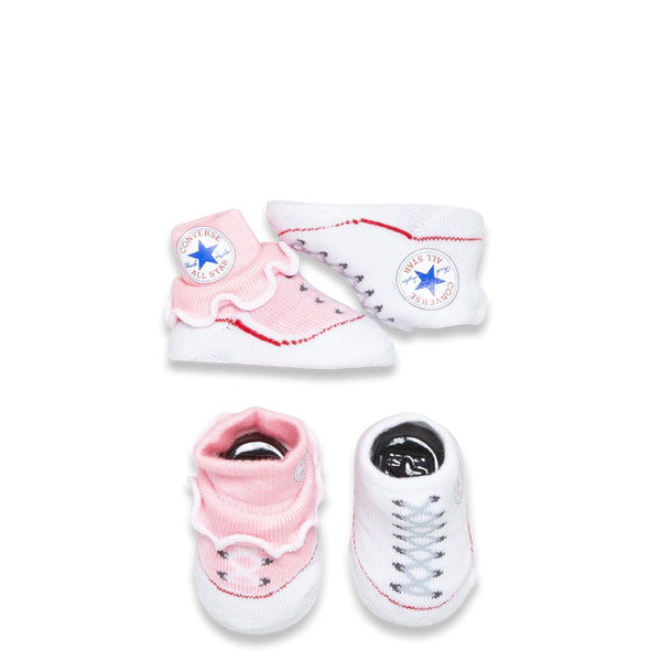 Baby Converse Chuck Taylor Newborn Frilly Knit Booties 2 Pack Pink Afterpay