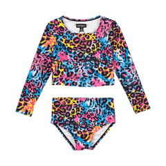 Rock Your Baby Kids’ Blue Miami Leopard Rashie