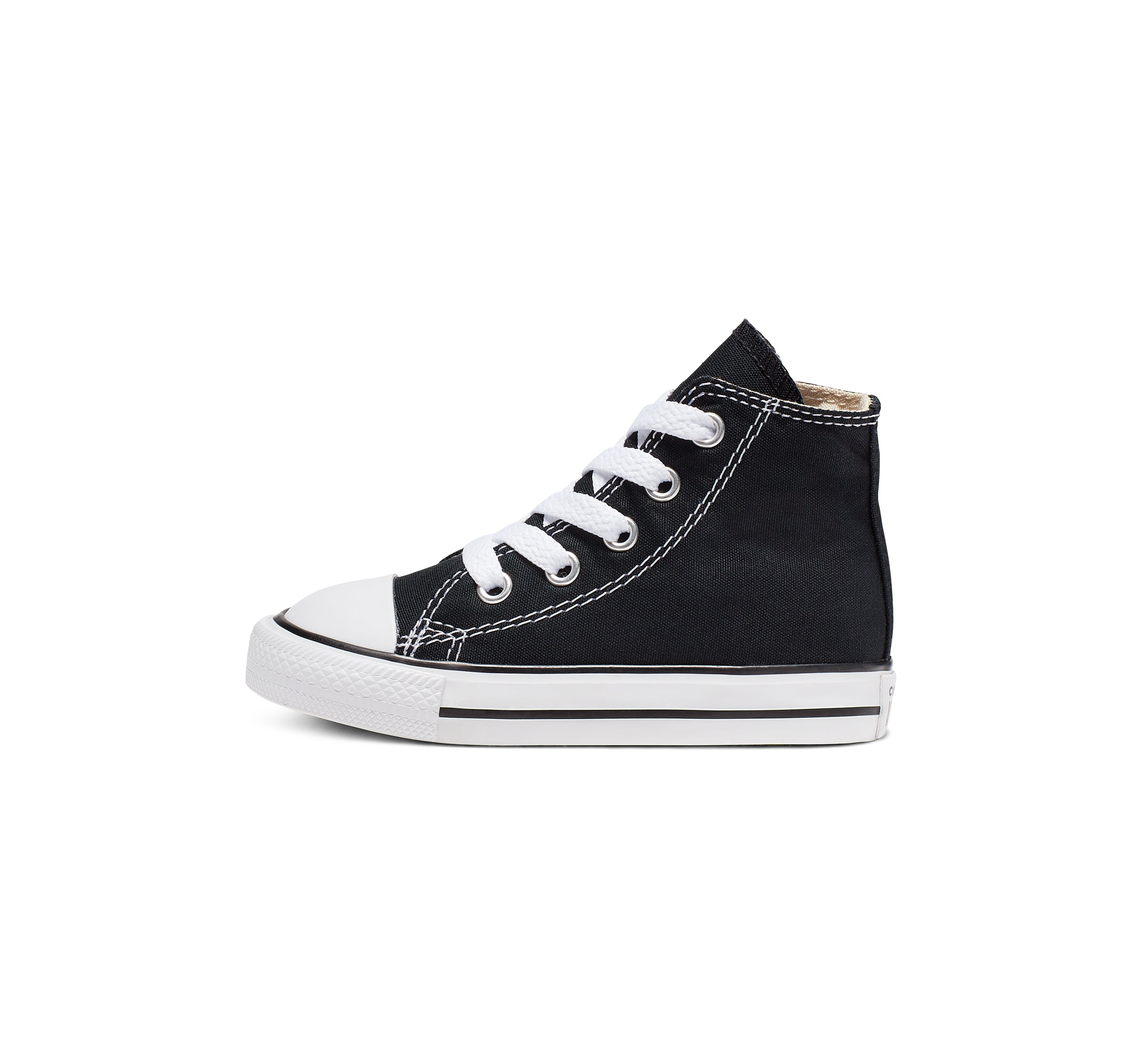 Baby black clearance high top converse