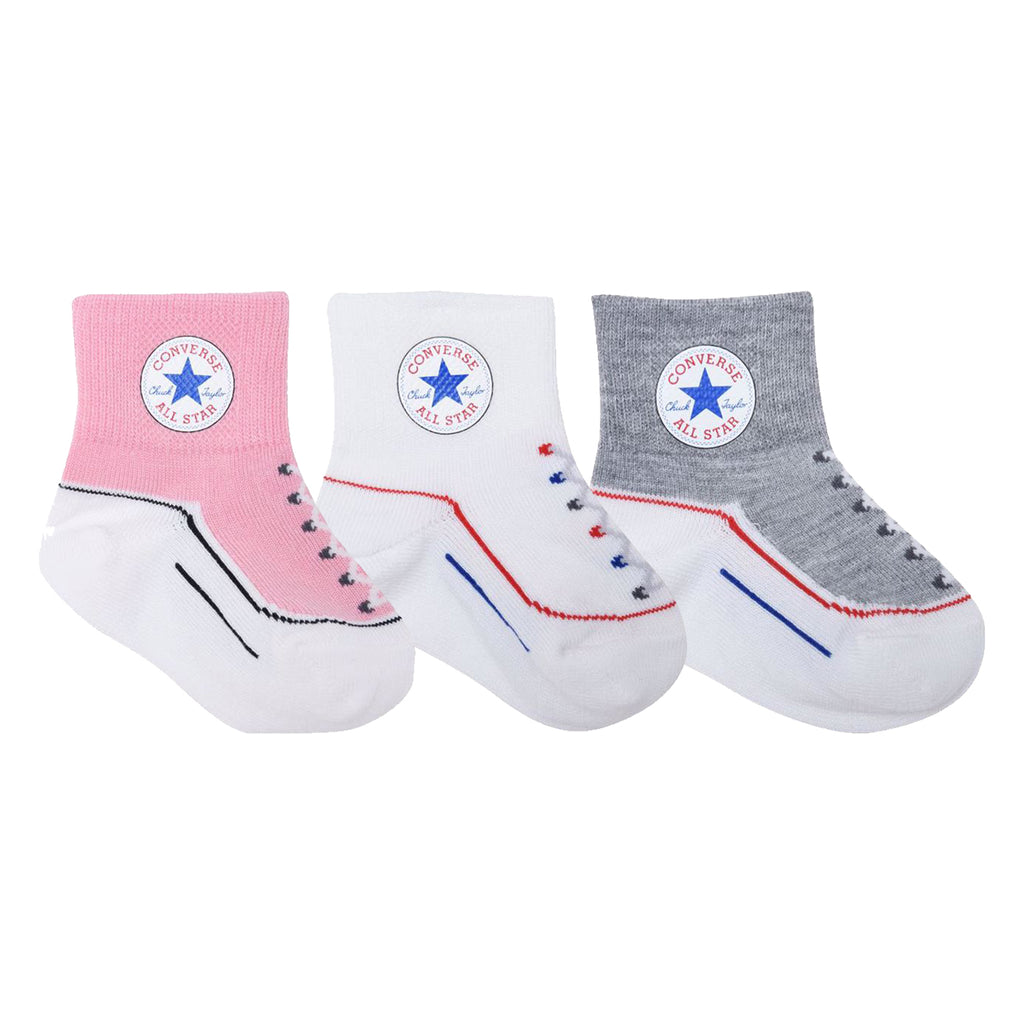 Converse Kids Toddler Socks Pink - 3 Pack