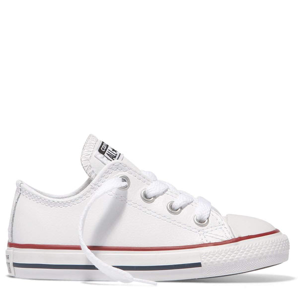 Converse Kids Chuck Taylor All Star Leather Toddler Low Top | White Afterpay