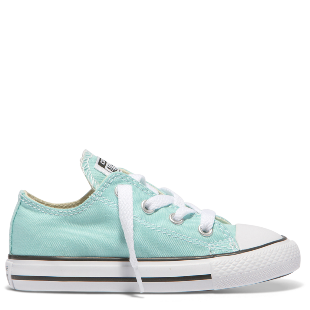 Aqua converse top low tops