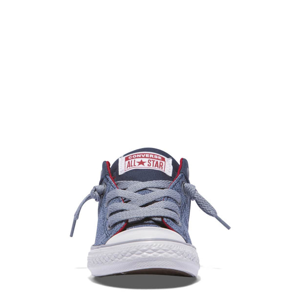 Converse Kids Chuck Taylor All Star High Street Heather Textile Junior Low Top Navy Afterpay Australia