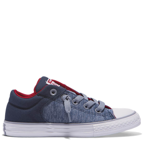 Converse Kids Chuck Taylor All Star High Street Heather Textile Junior Low Top Navy Afterpay