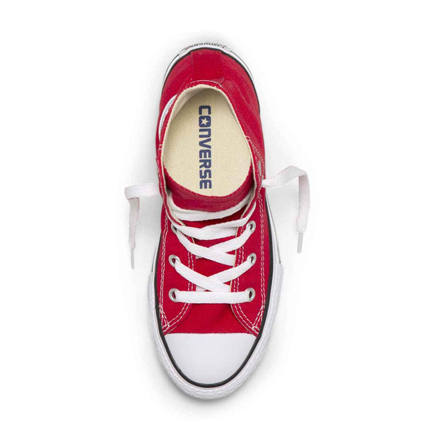 Converse Kids Chuck Taylor All Star Junior High Top Red Boys Shoes