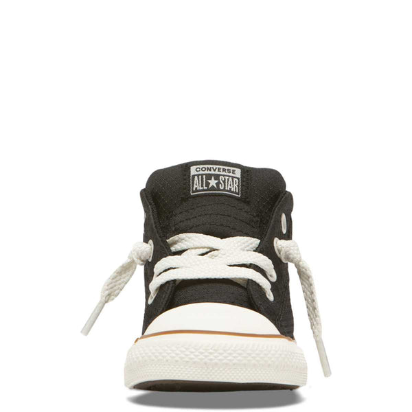 Converse Kids Chuck Taylor All Star Street Pinstripe Toddler Mid Top Black Tiny Style