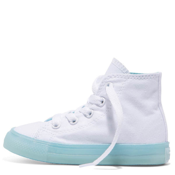 Converse Kids Chuck Taylor All Star Translucent Colour Midsole Toddler High Top Bleached Aqua Afterpay Kids Shoes