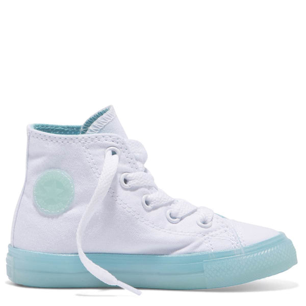 Converse Kids Chuck Taylor All Star Translucent Colour Midsole Toddler High Top Bleached Aqua Afterpay