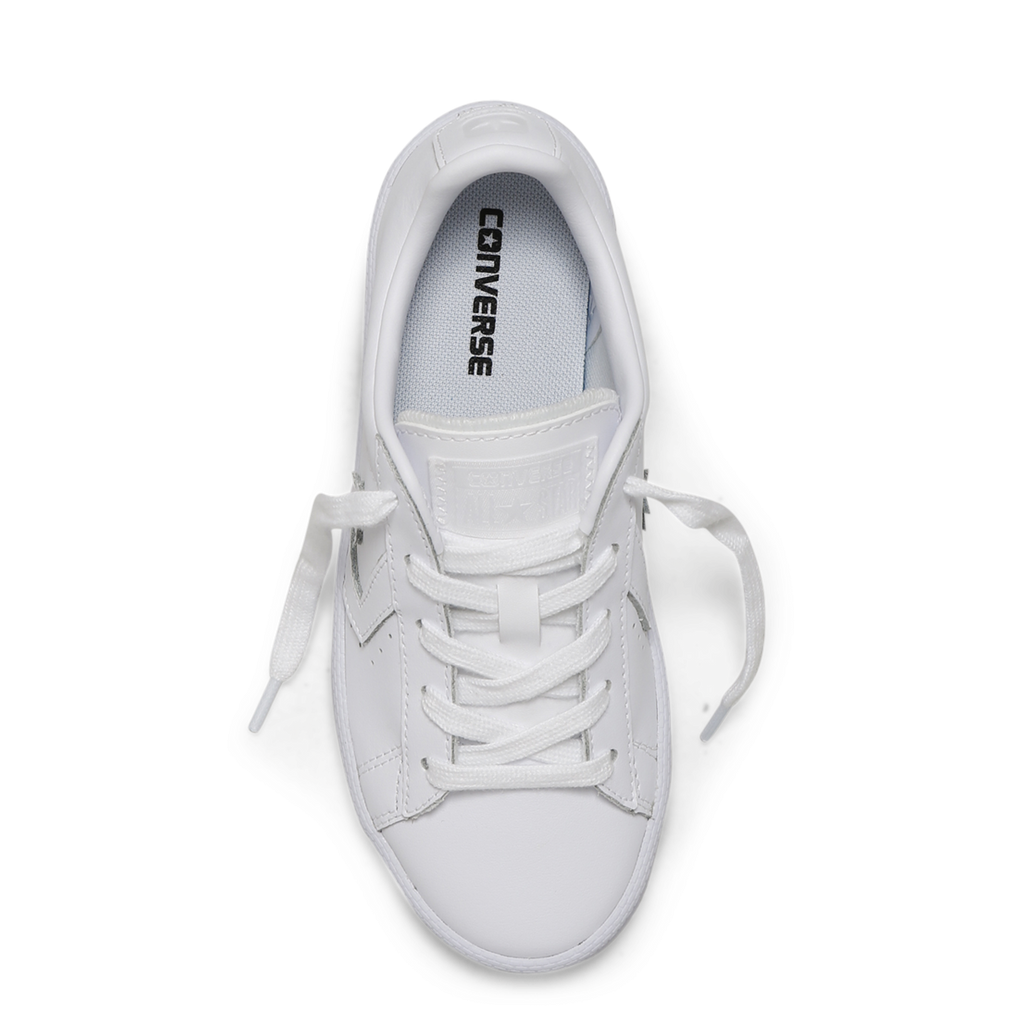 Converse white top leather junior