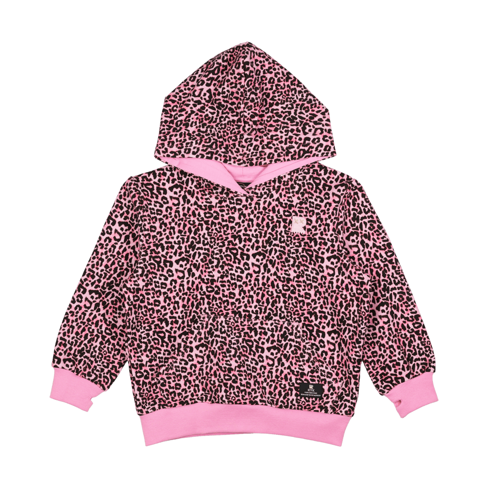 Rock Your Baby Kids’ Pink Leopard Hoodie