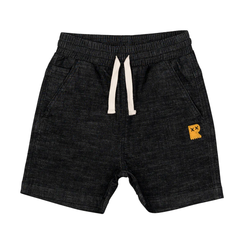 Black denim store shorts png