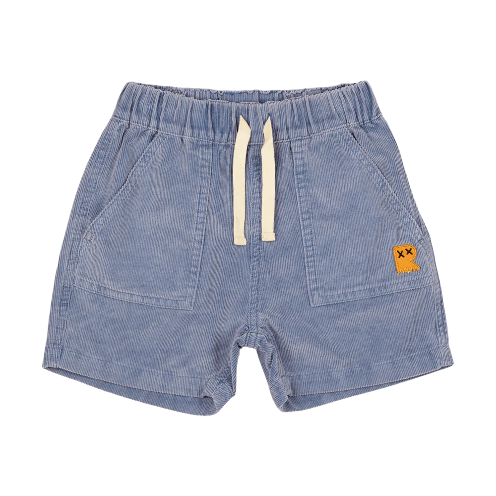 Rock Your Baby Kids’ Blue Washed Cord Shorts